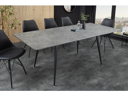 Stylový rozkládací stůl Arane 120-160cm šedý kámen.