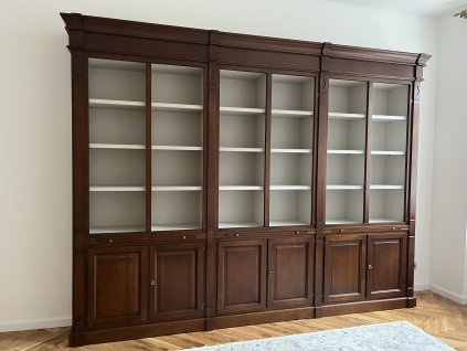 Luxusní knihovna Eduardo 330x260cm Nomada Mate - Patinado