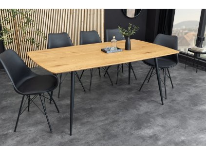 Stylový jídelní stůl Arana 140cm s deskou divoký dub.