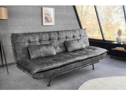 Moderní sametová pohovka Limpiara rozkládací.