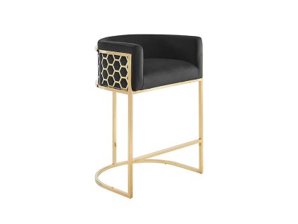 Stylová Art-Deco barová židle Enna Gold.