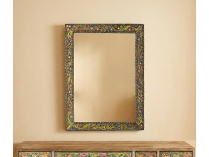 Stylové etno zrcadlo v interiéru