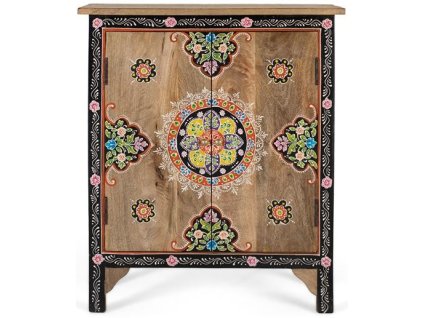 Stylová etno komoda s ručně malovaným vzorem