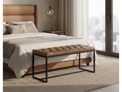 Stylová lavice industrálního stylu v interiéru