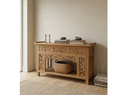 Stylový konzolový stolek v interiéru