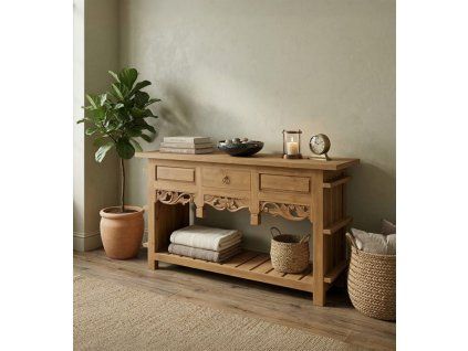 Designový konzolový stolek v interiéru