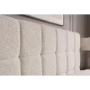 Krémová postel z bouclé látky s vysokým čelem