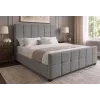 Luxusní šedá bouclé postel s úložným prostorem
