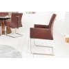 Designová retro židle s područkami Samson káva