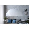 Moderní závěsná lampa Glow 70cm bílo stříbrná