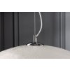 Moderní závěsná lampa Glow 70cm bílo stříbrná