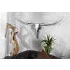 Extravagantní dekorační lebka Bull 120cm stříbrná
