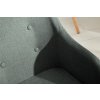 Designová retro židle s područkami Scandinavia drukovaná tmavě šedá