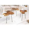 Konferenční stolek Wild 40 cm masiv teak kov