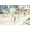Designová retro židle Scandinavia tmavě béžová