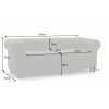 Luxusní sedačka Chesterfield 3 taupe 205cm