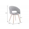 Luxusní designová židle Nordic Star světle šedá