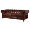 Luxusní kožená sedačka Chesterfield 224 cm