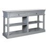 Elegantní konzola Grey Ariano s policemi