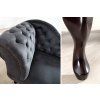 Designová lenoška Chesterfield s prošíváním a cvočky