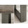 Luxusní industriální konferenční stolek Aero Mango Grey 100cm z masivu
