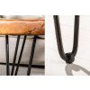 Přírodní stolek Wild Teak 100 cm s kovovými prvky