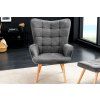 Designové retro křeslo Scandinavia šedé