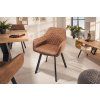 Designová židle Palermo hnědé mikrovlákno