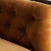 77191 8 luxusni kreslo mustard velvet kovovy ram