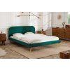 Retro čalouněná postel Maestro 140x200cm smaragd samet