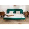 Retro čalouněná postel Maestro 140x200cm smaragd samet