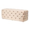 Luxusní čalouněná lavice Capitone 125cm samet bežová
