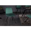 Designová židle Amsterdam Retro samet smaragd