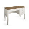 Designový bílý psací stůl Toscana je možné kombinovat se skandinávským či venkovským nábytkem
