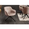 Designová otáčecí židle Claudia s područkami greige