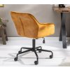 Stylová kancelářská židle Turin žlutá samet