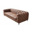 Luxusní chesterfield sedačka Modern Barock 240cm hnědá