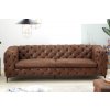 Luxusní chesterfield sedačka Modern Barock 240cm hnědá