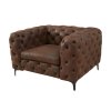 Luxusní chesterfield křeslo Modern Barock hnědé