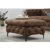 Luxusní chesterfield taburet Modern Barock hnědý