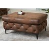 Luxusní chesterfield taburet Modern Barock hnědý
