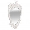 Zdobené Provence zrcadlo Juanita 45cm bílé