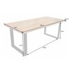 Industriální jídelní stůl Aero Mango 200cm z masivu palisandru