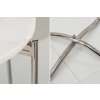Luxusní odkládací stolek Marble I 35cm bílý mramor/stříbrný rám