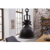 Industriální kovová stropní lampa Niko černá