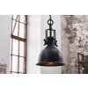 Industriální kovová stropní lampa Niko černá