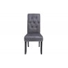 Vintage drukovaná jídelní židle Valentino černá/šedá