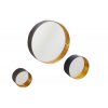 Stylová sada tří zrcadel Kerra 25/15/10cm zlatá/černá