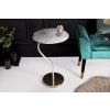 Designový stolek Leaf 40 cm stříbrné provedení