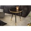 Luxusní příruční stolek Aura 45cm černý mramor, kulatý
